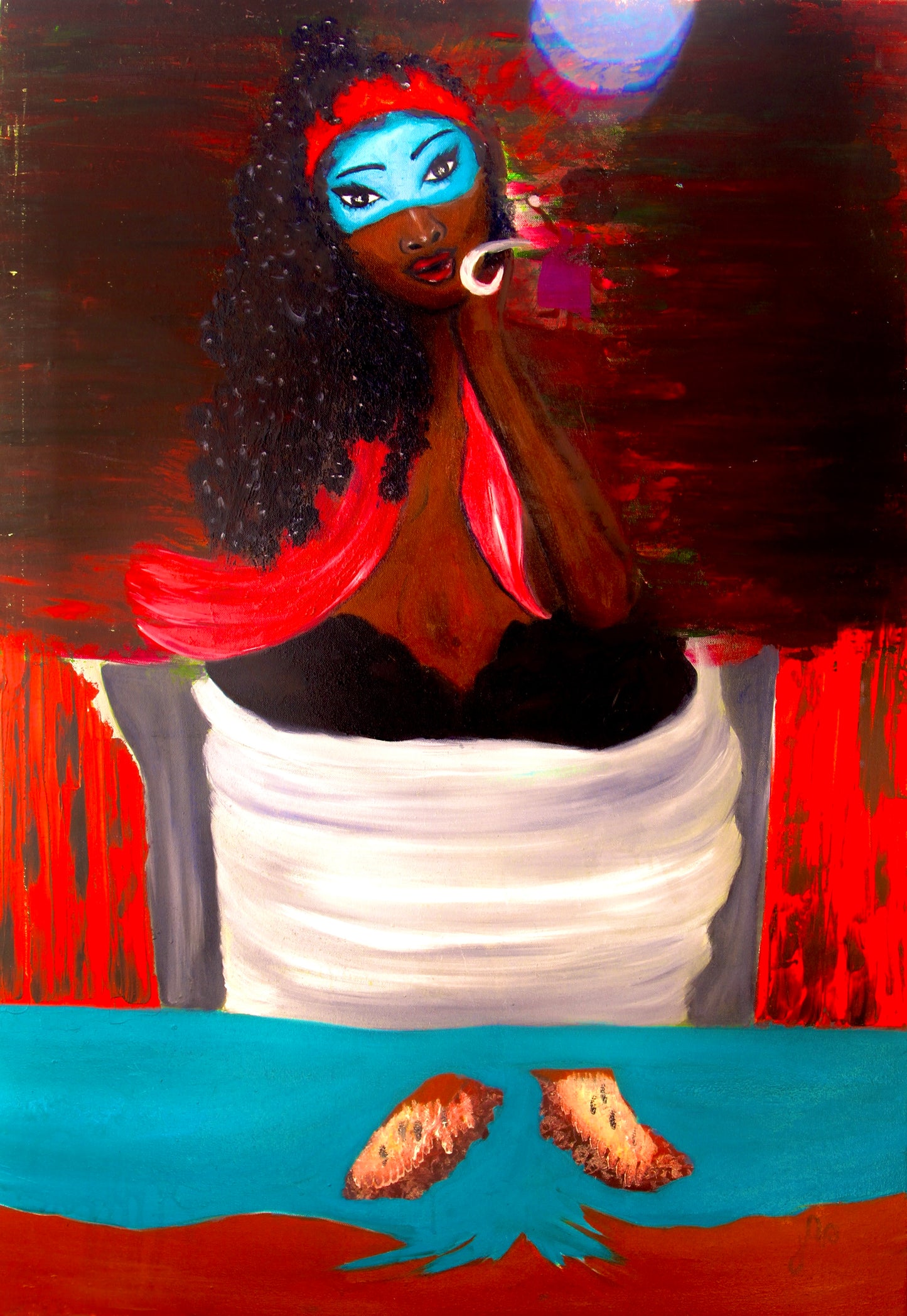 J.A | Oya’t | Une femme de feu |Original oil painting