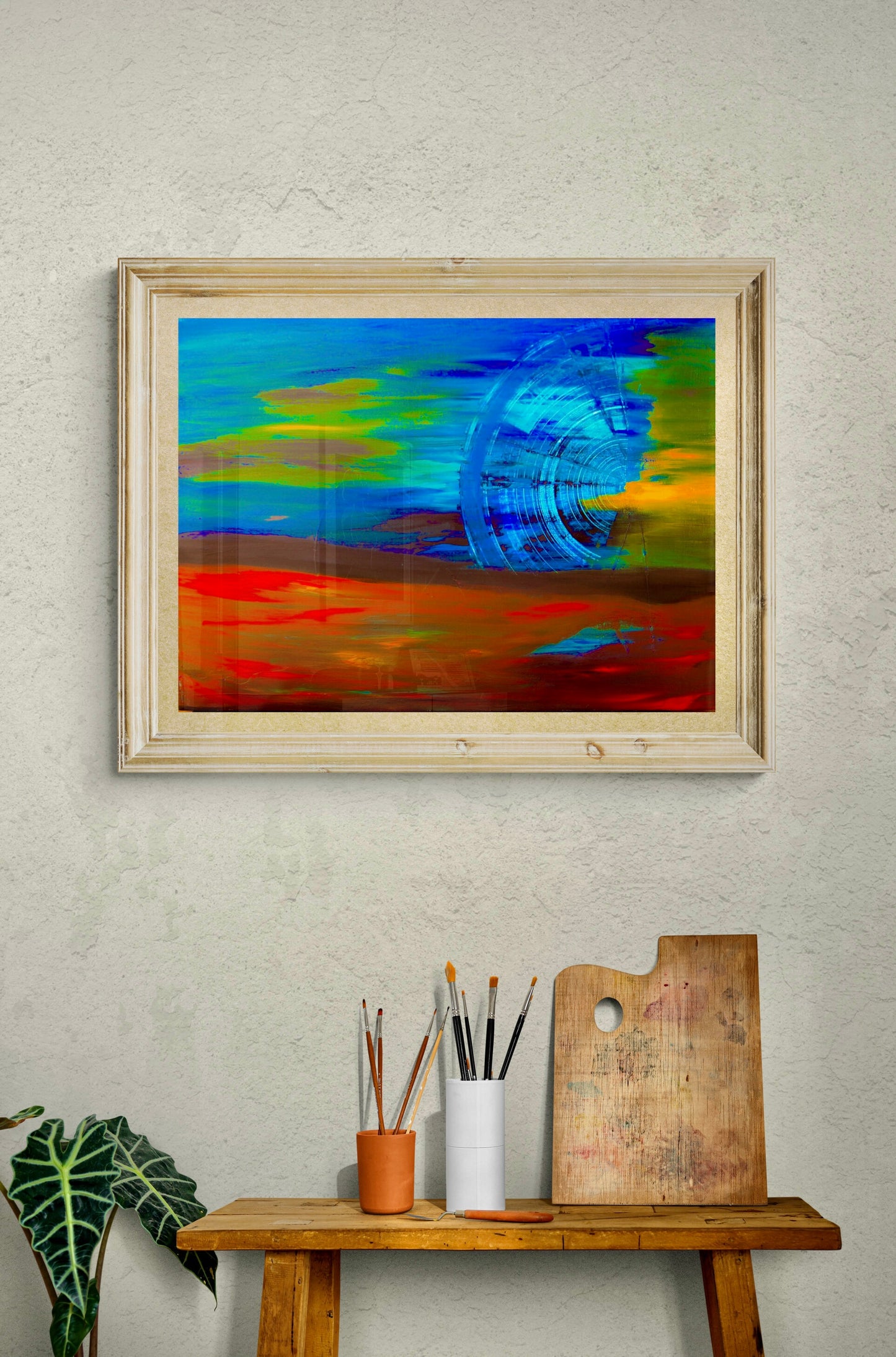 J.A | Mirror hour " 22:22 " | Original acrylic painting