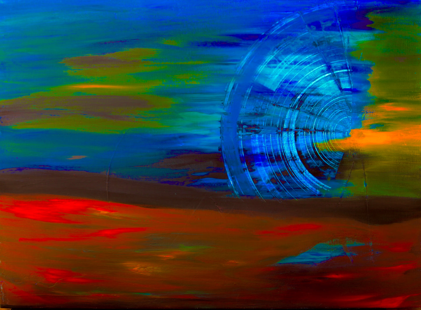 J.A | Mirror hour " 22:22 " | Original acrylic painting