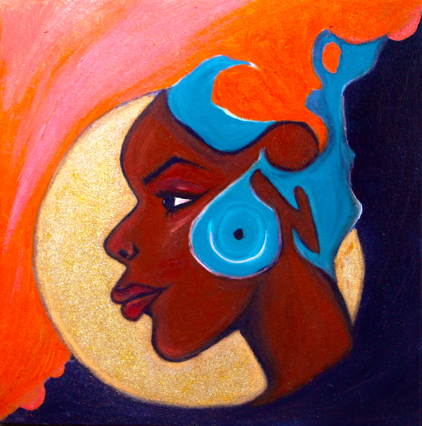 J.A | " Pachamama " « La madre cosmica » | Original oil painting