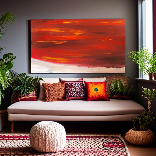 J.A | Lac fouge | acrylique sur lin |