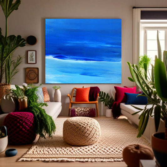 J.A | Indigo | Acrylique sur toile